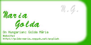 maria golda business card